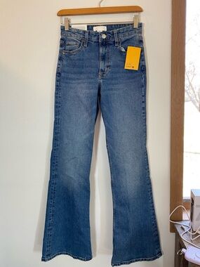 H&M Mid Blue High-Rise Flare Jeans NWT
